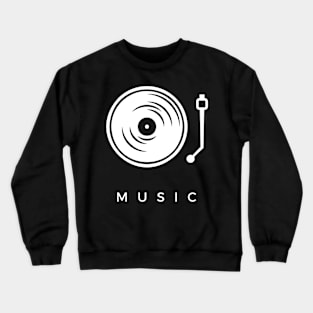 Music Turntable Vinyl Player Crewneck Sweatshirt